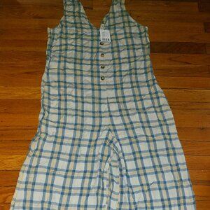 NWT Urban Outfitters long plaid jumsuit sz. Small